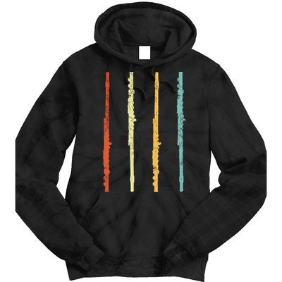 Funny Flute Player Flutist Retro Tie Dye Hoodie