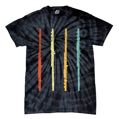 Funny Flute Player Flutist Retro Tie-Dye T-Shirt