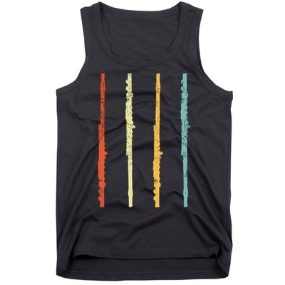 Funny Flute Player Flutist Retro Tank Top