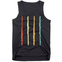 Funny Flute Player Flutist Retro Tank Top