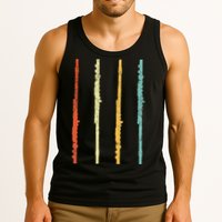 Funny Flute Player Flutist Retro Tank Top
