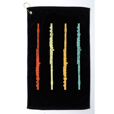 Funny Flute Player Flutist Retro Golf Towel