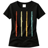 Funny Flute Player Flutist Retro Womens T-Shirt