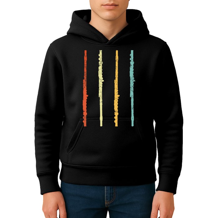 Funny Flute Player Flutist Retro Kids Hoodie