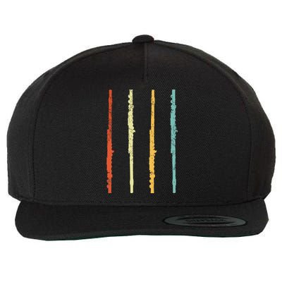 Funny Flute Player Flutist Retro Wool Snapback Cap