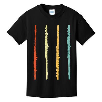 Funny Flute Player Flutist Retro Kids T-Shirt