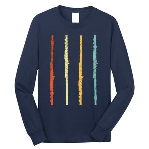 Funny Flute Player Flutist Retro Long Sleeve Shirt