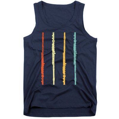 Funny Flute Player Flutist Retro Tank Top