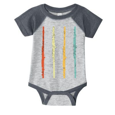 Funny Flute Player Flutist Retro Infant Baby Jersey Bodysuit