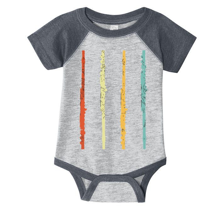 Funny Flute Player Flutist Retro Infant Baby Jersey Bodysuit
