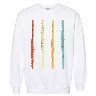 Funny Flute Player Flutist Retro Garment-Dyed Sweatshirt