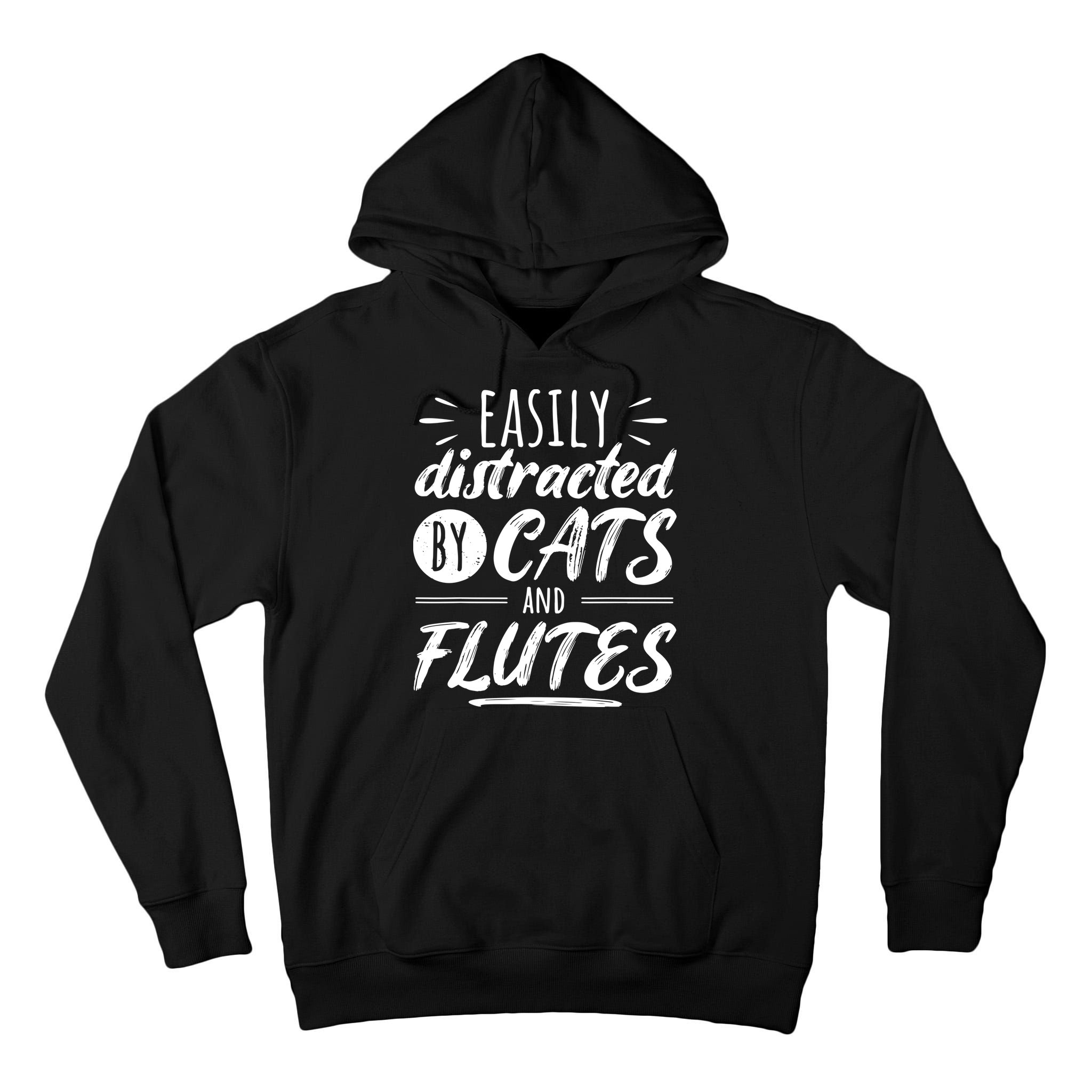 Funny Flute Player Saying Cat Owner I Cats And Flutes Tall Hoodie