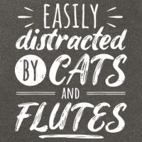 Funny Flute Player Saying Cat Owner I Cats And Flutes Cotton Canvas Backpack