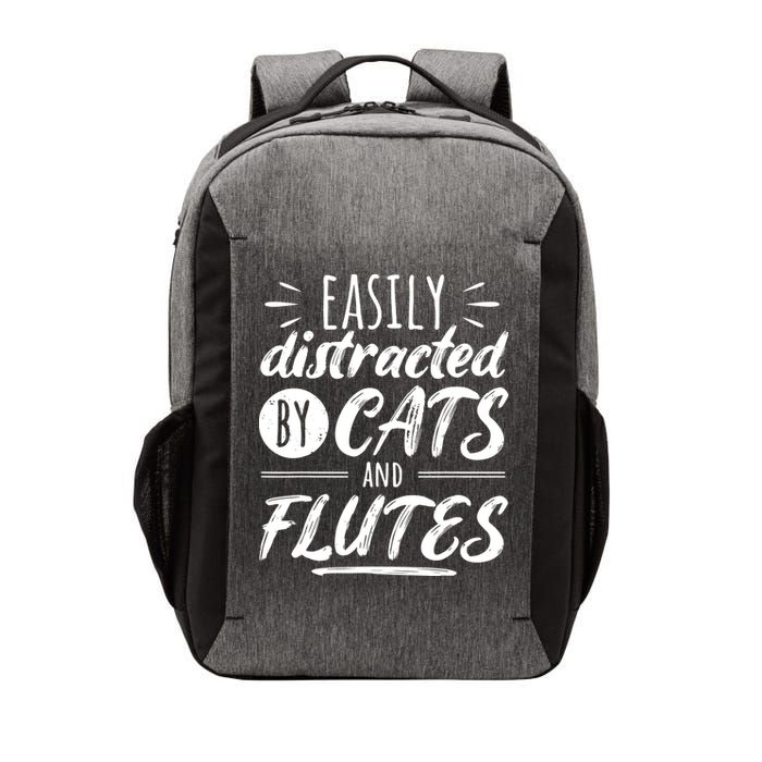 Funny Flute Player Saying Cat Owner I Cats And Flutes Vector Backpack