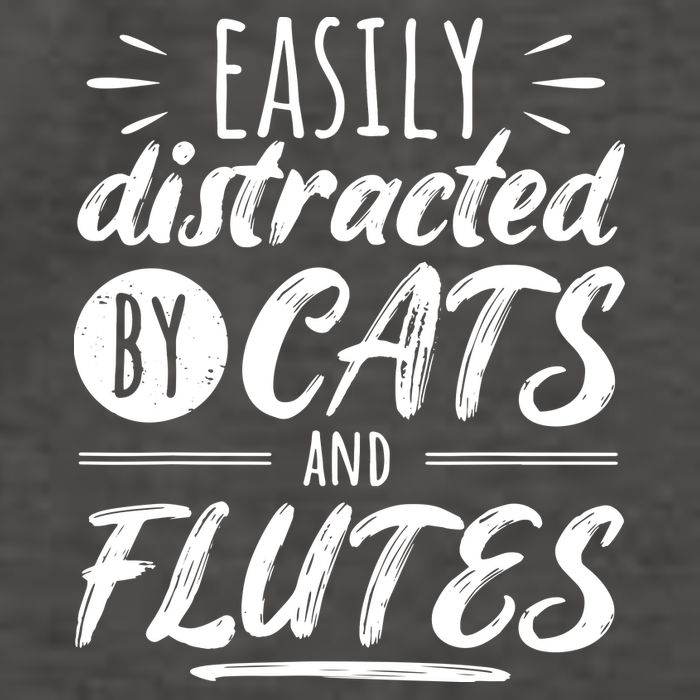 Funny Flute Player Saying Cat Owner I Cats And Flutes Vector Backpack
