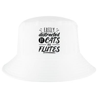 Funny Flute Player Saying Cat Owner I Cats And Flutes Cool Comfort Performance Bucket Hat