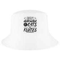 Funny Flute Player Saying Cat Owner I Cats And Flutes Cool Comfort Performance Bucket Hat