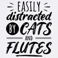 Funny Flute Player Saying Cat Owner I Cats And Flutes Garment-Dyed Sweatshirt