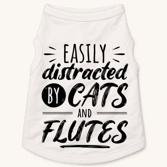 Funny Flute Player Saying Cat Owner I Cats And Flutes Doggie Tank