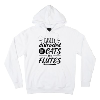 Funny Flute Player Saying Cat Owner I Cats And Flutes Hoodie