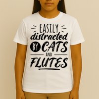 Funny Flute Player Saying Cat Owner I Cats And Flutes T-Shirt