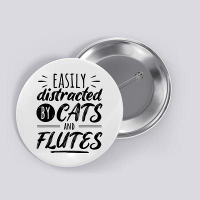 Funny Flute Player Saying Cat Owner I Cats And Flutes Button