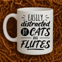 Funny Flute Player Saying Cat Owner I Cats And Flutes Mug