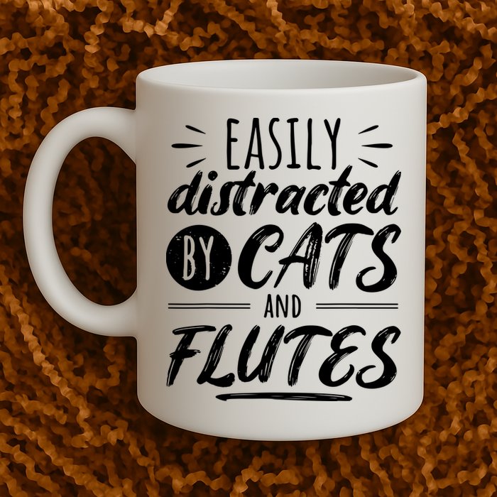 Funny Flute Player Saying Cat Owner I Cats And Flutes Mug