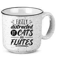 Funny Flute Player Saying Cat Owner I Cats And Flutes 15oz Campfire Ceramic Mug