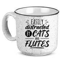 Funny Flute Player Saying Cat Owner I Cats And Flutes 15oz Campfire Ceramic Mug