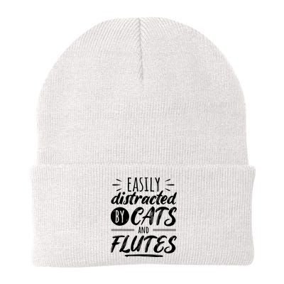 Funny Flute Player Saying Cat Owner I Cats And Flutes Beanie