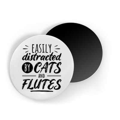 Funny Flute Player Saying Cat Owner I Cats And Flutes Magnet