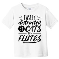 Funny Flute Player Saying Cat Owner I Cats And Flutes Toddler T-Shirt