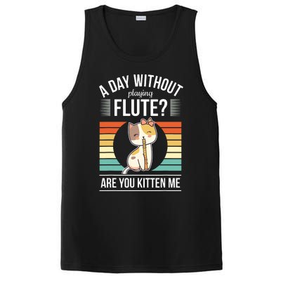 Funny Flute Player Saying Flutist Day Without Playing Flute PosiCharge Competitor Tank