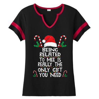 Festive Family Pajamas for Christmas Celebrations Ladies Halftime Notch Neck Tee