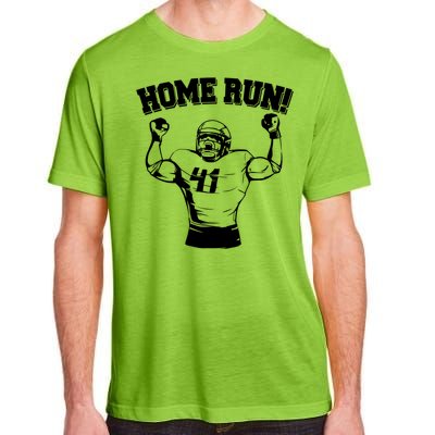 Funny Football Player Home Run Adult ChromaSoft Performance T-Shirt