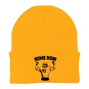 Funny Football Player Home Run Knit Cap Winter Beanie