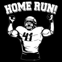 Funny Football Player Home Run Pom Pom 12in Knit Beanie