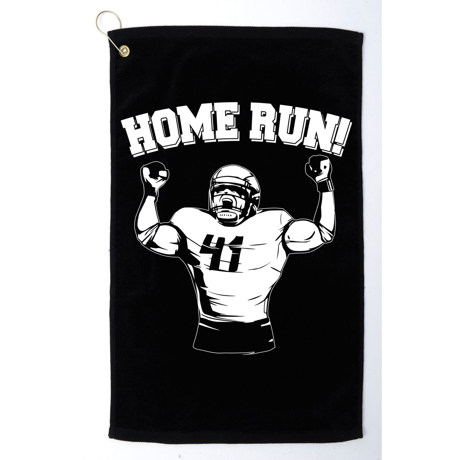 Funny Football Player Home Run Golf Towel