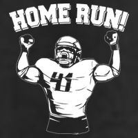Funny Football Player Home Run Golf Towel