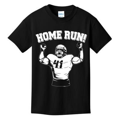 Funny Football Player Home Run Kids T-Shirt