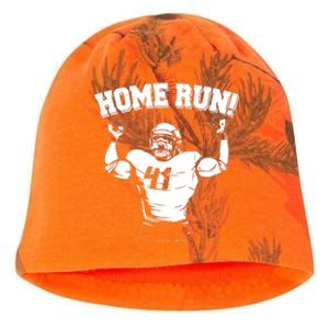 Funny Football Player Home Run Kati - Camo Knit Beanie