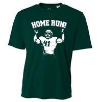 Funny Football Player Home Run Cooling Performance Crew T-Shirt