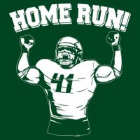 Funny Football Player Home Run Button