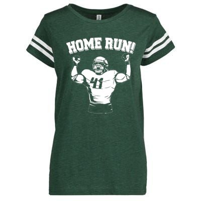 Funny Football Player Home Run Enza Ladies Jersey Football T-Shirt