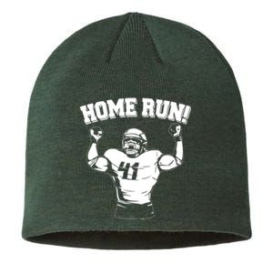 Funny Football Player Home Run Sustainable Beanie