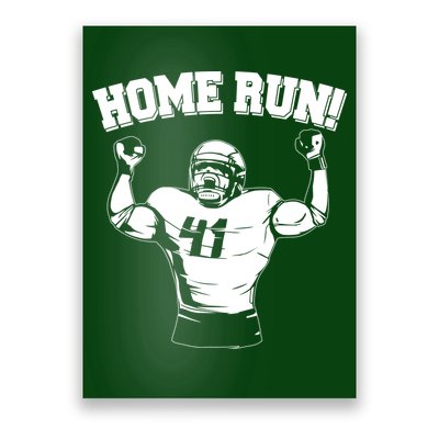 Funny Football Player Home Run Poster