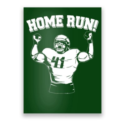 Funny Football Player Home Run Poster