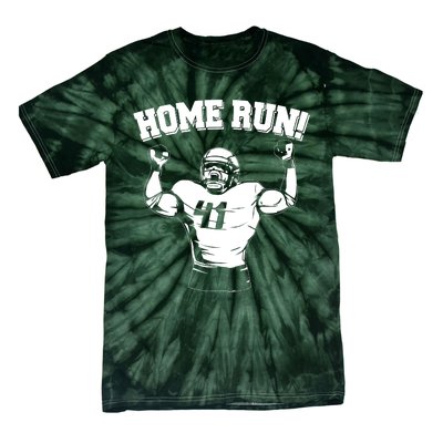 Funny Football Player Home Run Tie-Dye T-Shirt