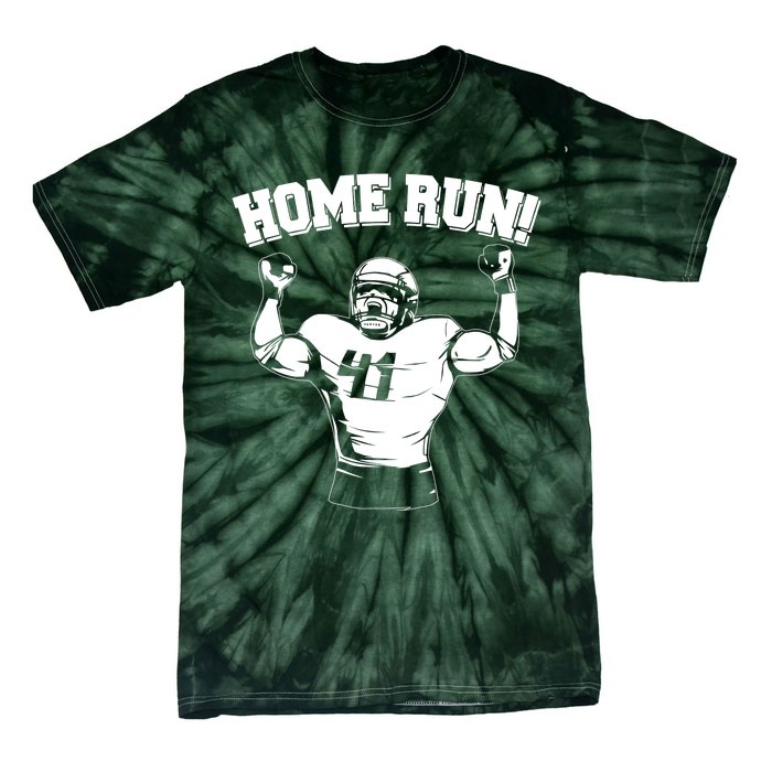 Funny Football Player Home Run Tie-Dye T-Shirt